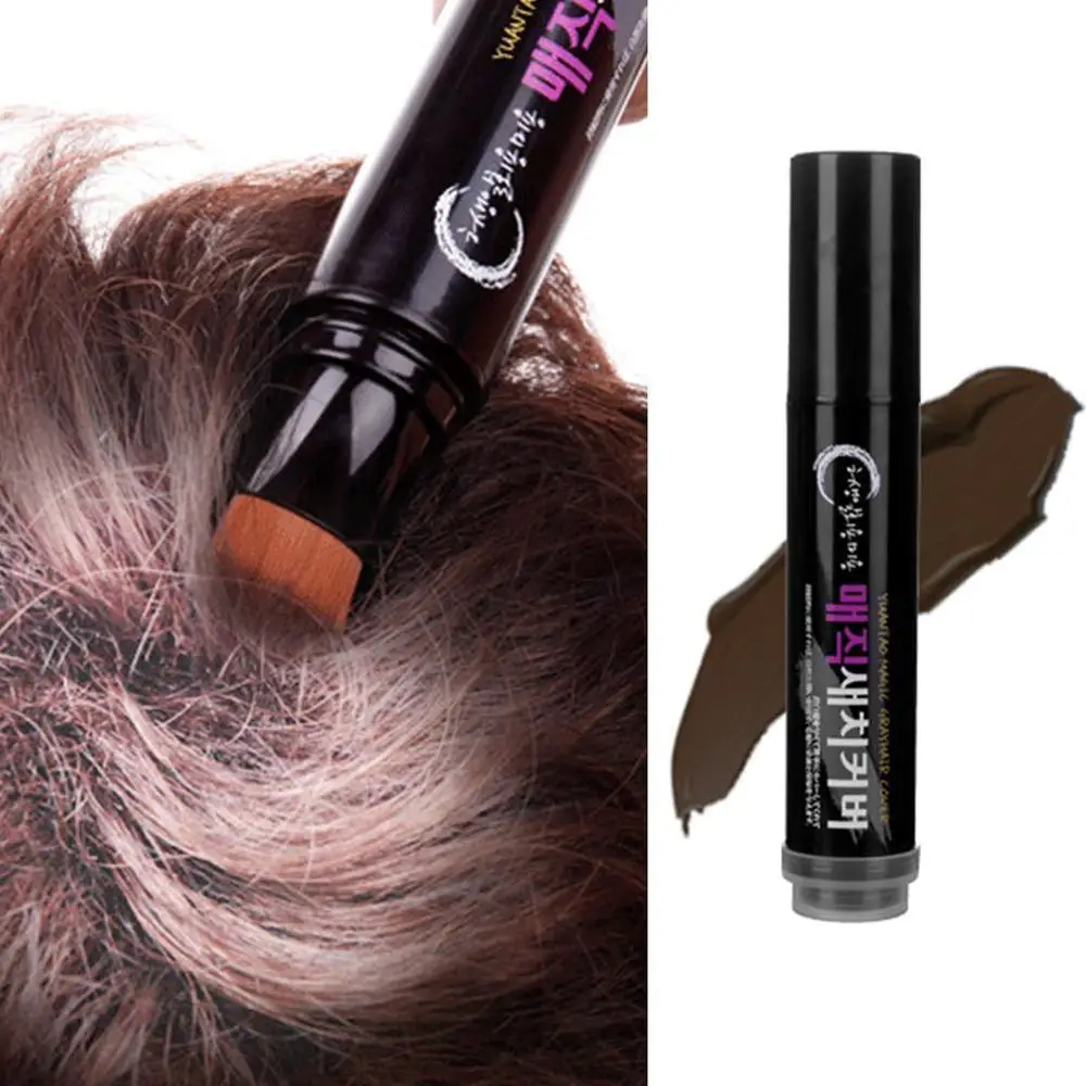 20ml Temporary Hair Color Brush And Comb DIY Hair Color White Wax One-time Color Hair Grey Cream Hair Dye Pen Mascara Q4C8