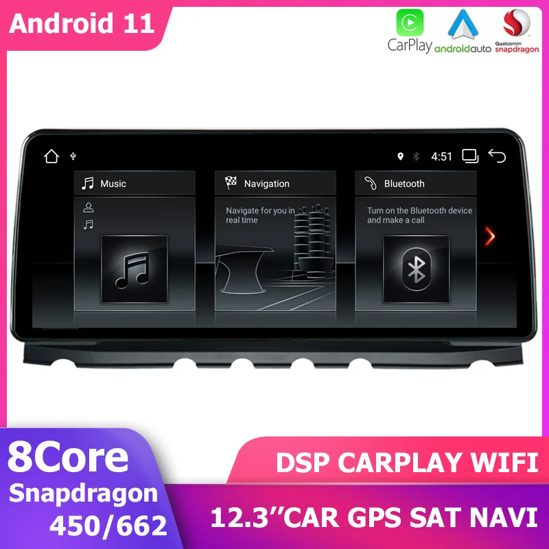

12.3''Car GPS Player Android 11 Multimedia For BMW 7 Series F01 F02 2009-2015 Auto Stereo CIC NBT 1920*720 Carplay Snapdragon662