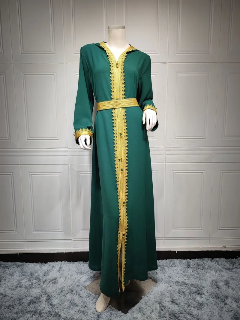 Ramadan Eid Mubarak Kaftan Dubai Abayas Dresses For Women Saudi Arabic Turkey Islam Muslim Long Dress Caftan Marocain Gown