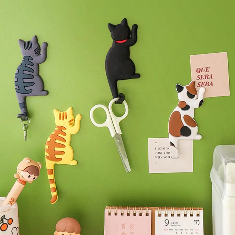

Bathroom accessories creative extension cat hook coat hanging wall hook key rack hanging wall home decoration kitchen hook hange