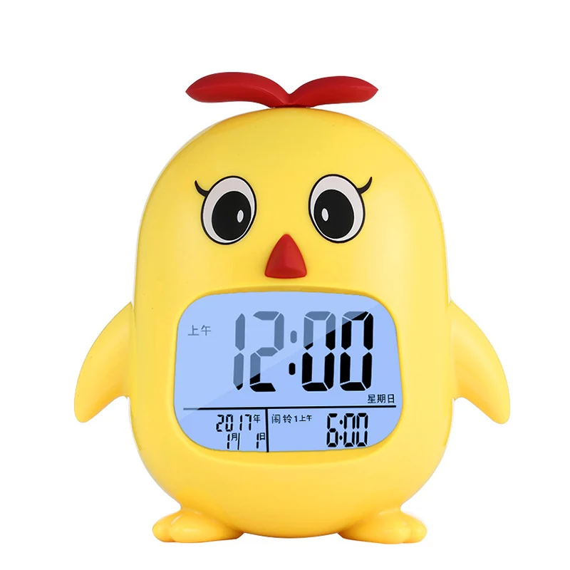 

Led Digital Alarm Clock Rechargeable Electric Sleep Creative Cute Alarm Clock Kid Aesthetic Cartoon Despertador Desk Decor Reloj