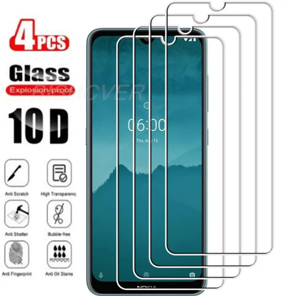 4 шт. закаленное стекло для Nokia 7,2 6,2 6,3 