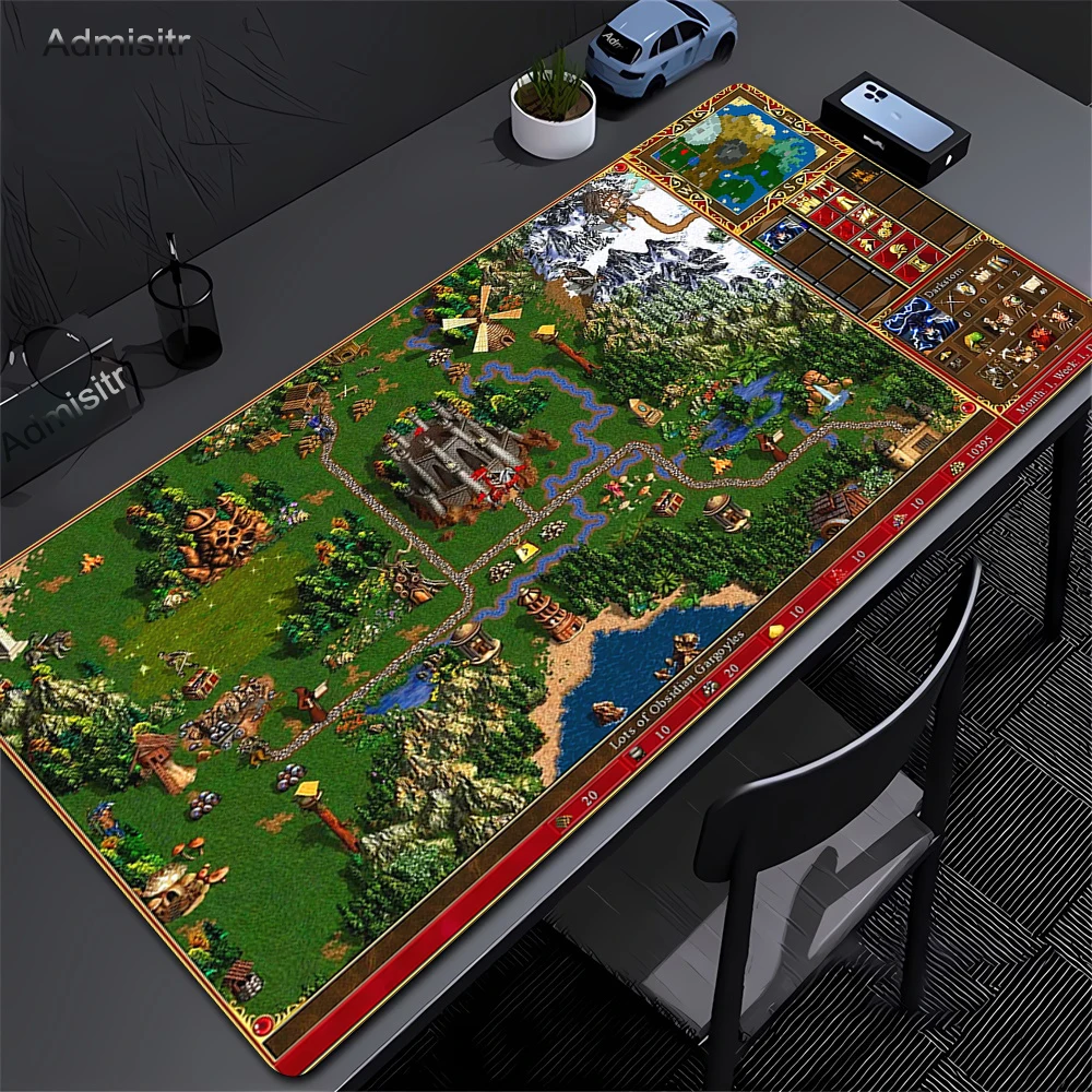 Фото Heroes of Might and Magic 3-х ковриков Коврик для мыши ПК Геймер Компьютерные аксессуары Коврик для мыши Игровой ноутбук Клавиатура Ковер Большой настольный коврик №3