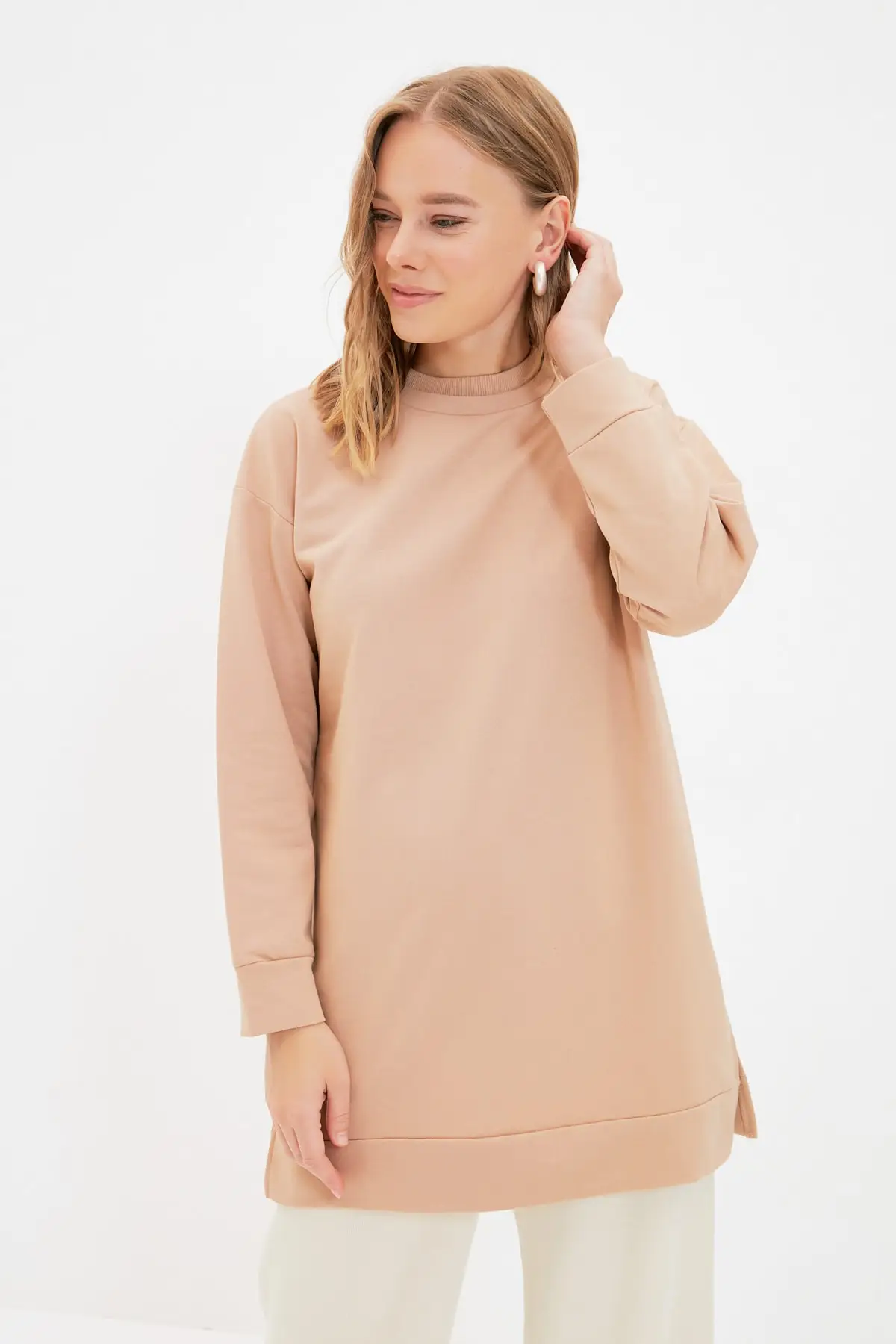 Базовая Трикотажная Толстовка с воротником в вертикальном положении TCTAW22TW0196 |