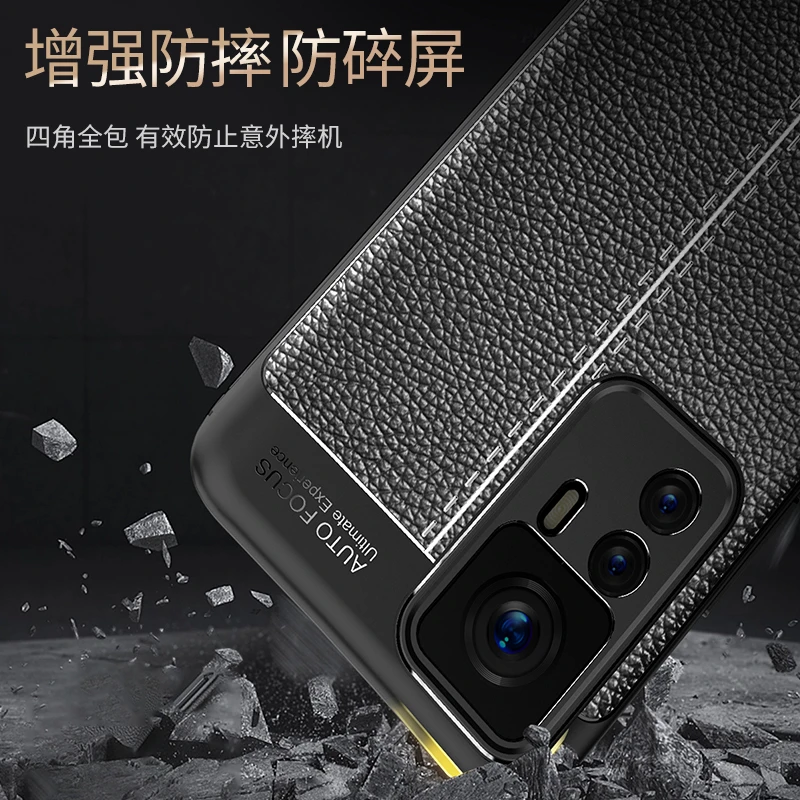 For Xiaomi Mi 12T Pro Case For Mi 12T Pro Cover Capa Shockproof Phone Bumper Back TPU Soft Leather For Fundas Mi 12T Pro Cover