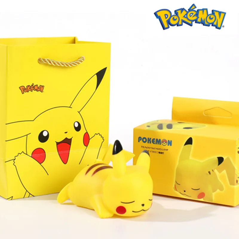 

Pokemon Pikachu Sleeping Position Night Light Bedside Decoration Anime Character Model Toy Christmas Gifts For Children