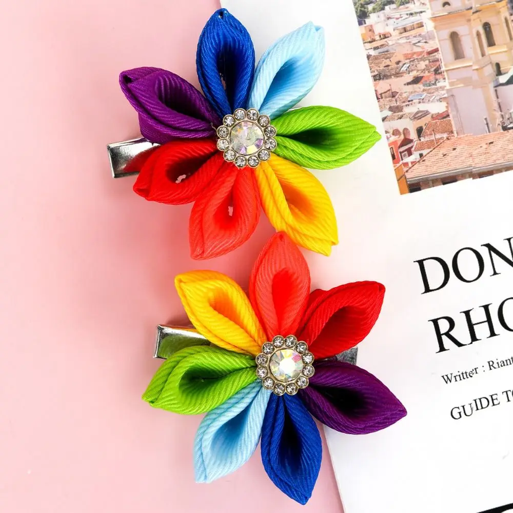 Заколки для волос Эластичные радужные заколки Не вреда Джамбо Большие