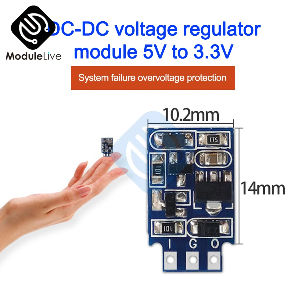 

DC-DC 5V to 3.3V Step Down Power Supply Buck Module DC 5V to 3.3V Voltage Regulator 700MA Buck Adjustable Module Soldering Kit