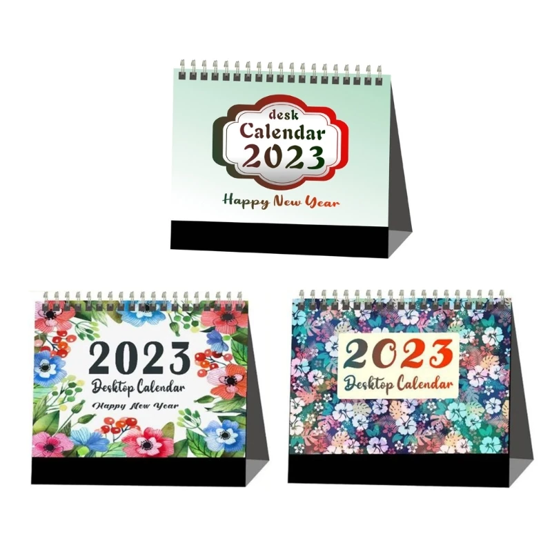 

2023 Desk Calendar Tabletop Standing Flip Calendar with Countdown Monthly Plan Note Blanks for School Home