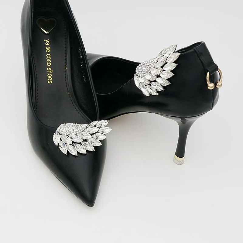 

2 шт. зажим для обуви серебряные крылья съемная пряжка «сделай сам» женские высокие каблуки свадебное украшение очаровательные аксессуары ...