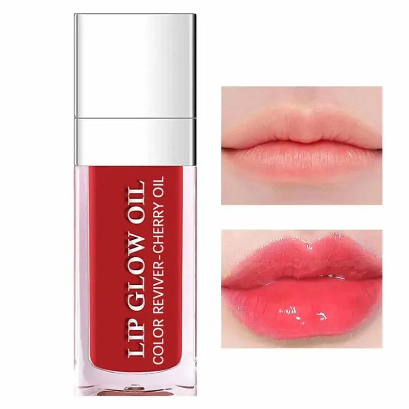 

Lip Glow Oil Nourishing Hydrating Tinted Lip Balm Plump Lip Gloss Lip Care 6ml Non-sticky Lip Oil Tinted Repair Dry and Cracked