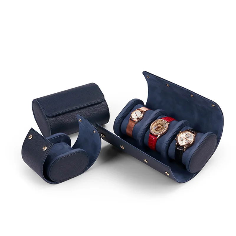 2/3-slots Watch Roll Travel Case Watch Storage Organizer Storage Perfect Gift for Men Microfiber PU Leather Watch case
