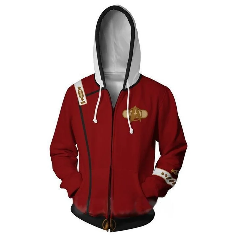 

Star Hoodie Men Trek The Wrath of Khan Sweatshirts Zip Up 3D Print Coat Jacket Cardigan Adult Hoody Outwear Pullover