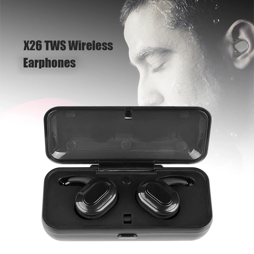 

TWS-стереонаушники X26 с поддержкой Bluetooth 4,2 и функцией подзарядки