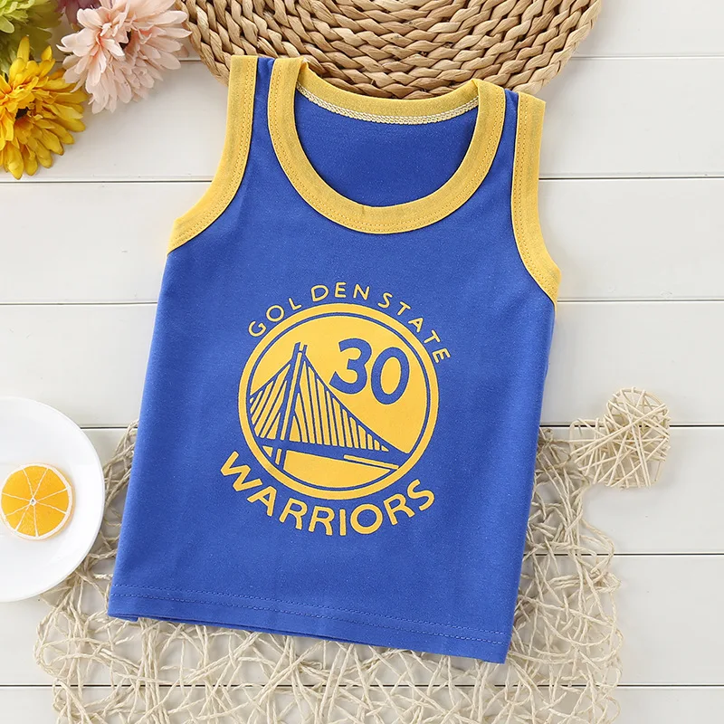 

Children's Vest 6M-6Y Boys Sleeveless Cotton Top Girls Bottoming Shirt Breathable Baby Summer Home Clothes Pajamas