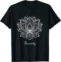 serenity lotus flower spiritual yoga meditation namaste t shirt
