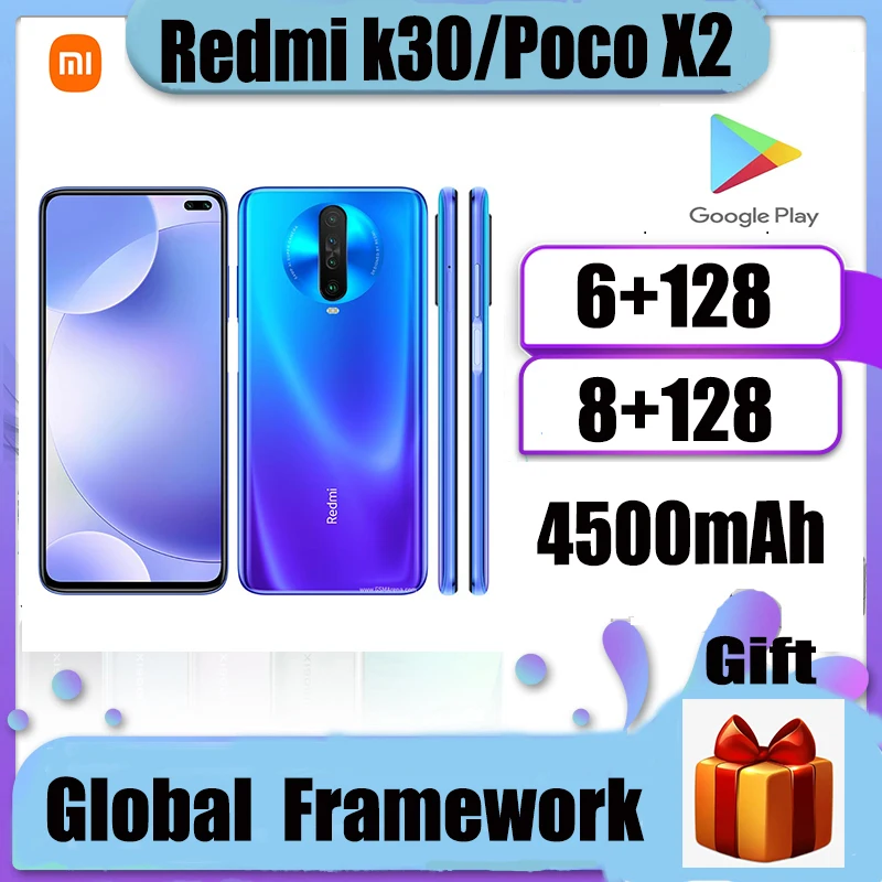Smartphone Xiaomi Redmi K30/Xiaomi Poco X2 4500 mAh inches 6.67 Snapdragon 730G 64MP+20MP Android Global version