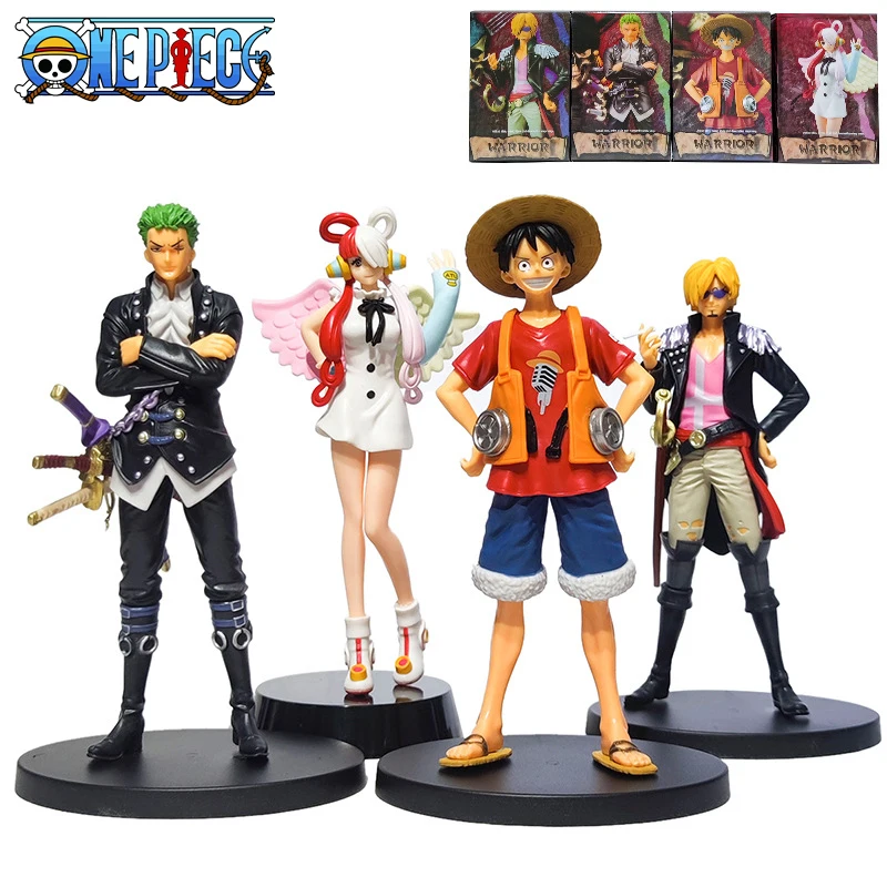 

DXF One Piece Figures Theater Edition Red Luffy Sanji Zoro Uta Statue Pvc Action Figures Gk Model Toys
