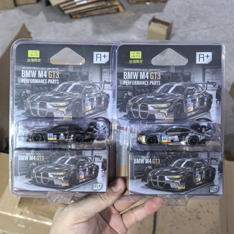 Фото Модель автомобиля A+system 1:64 Black Boss, совместная серия, вторичная модификация M4 GT3 MMJ, лимитированная серия для Тайваня, литая под давлением имитационная модель из сплава. №3