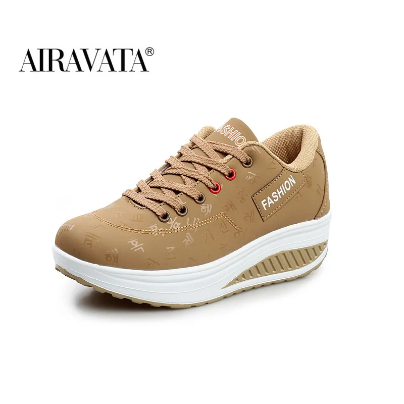 Women Shake Shoes Fashion Platform Wedge Heels Sneakers Height Increasing Famale Casual Shoes