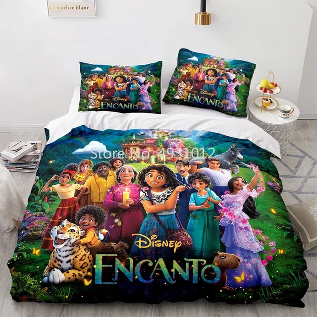 Disney Encanto Family Tree 3D Print Bedding Set Cute Duvet Quilt Cover Pillowcase Bedroom Decorative Home Textile for Kids Gifts 2
