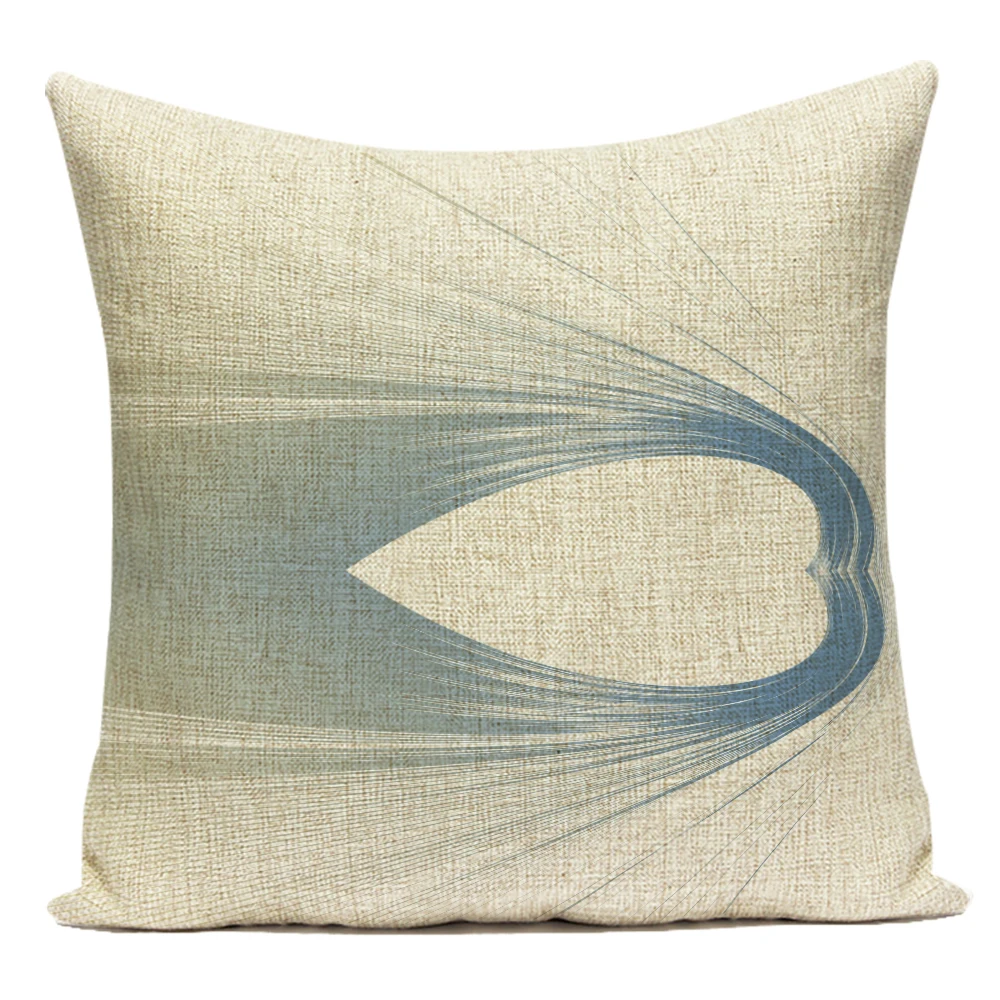 

New Polyester Linen Abstract Pillow Cover Decorative Cushions Sofa Modern Velvet Cushion Cover Gift Nordic Simple Geometry E2310