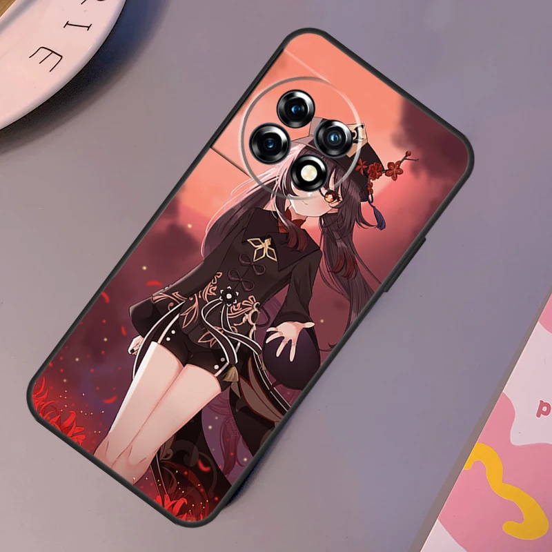 Чехол Genshin Impact Hutao для OnePlus 12 11 9 10 Pro 9RT 10T 10R 12R Nord CE 2 3 Lite 2T N10 N20