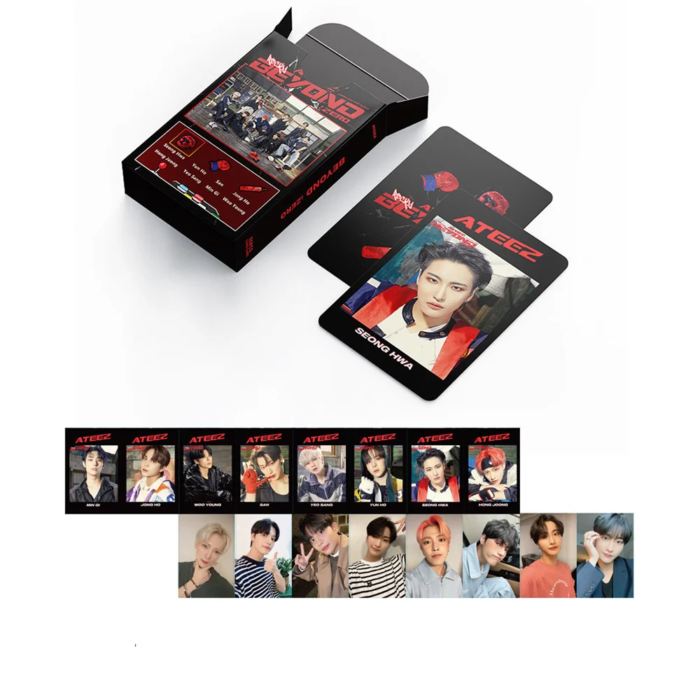 

Kpop 55 шт. 54 шт. фотооткрытки ATEEZ BEYOND ZERO альбом LOMO открытки почтовые открытки Hongjoong Seonghwa Yunho Yeosang коллекция поклонников открыток