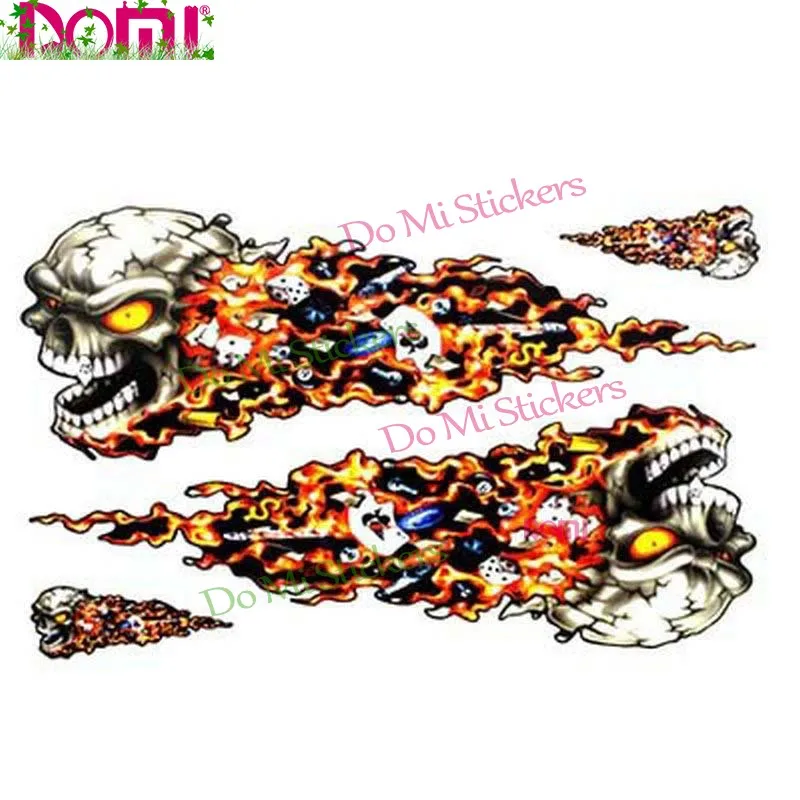 

Виниловые переводные картинки DOMI с головой волка, черепом, головой, огнем, орелом, клоуном, наклейка для мотоцикла, автомобиля, дверной стикер, украшение для ноутбука и багажника