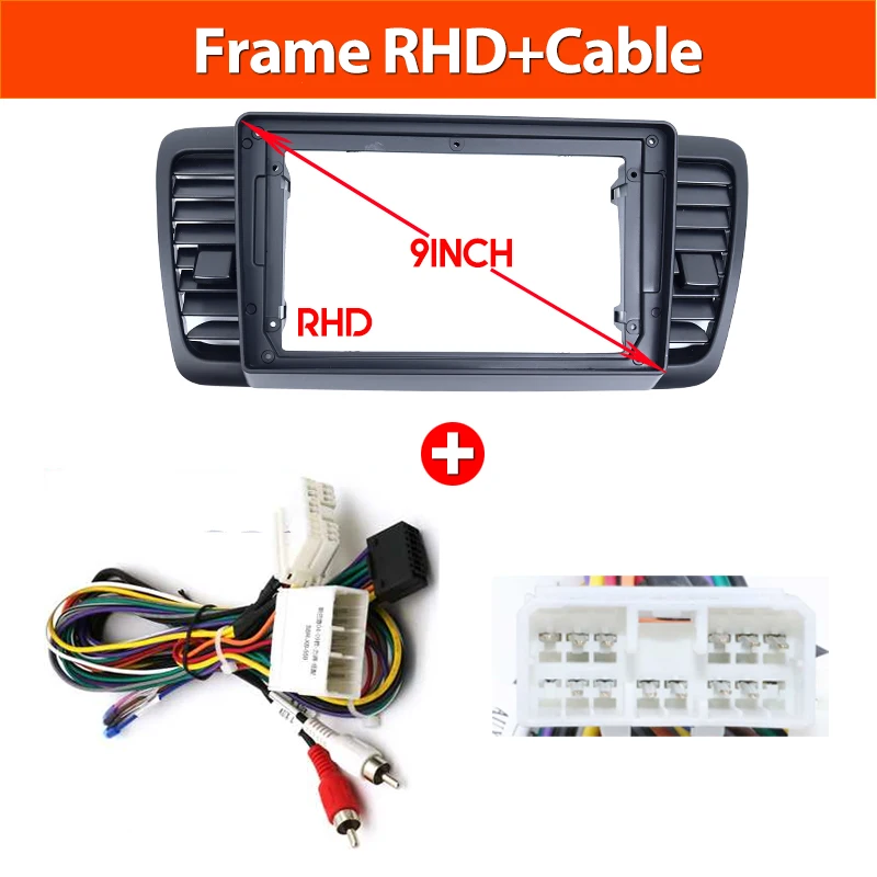 

QSZN 9-дюймовая рамка для автомобильного радиоприемника Android DVD для SUBARU LEGACY OUTBACK 2004-2009 стерео аудио экран мультимедийный видеоплеер кабели