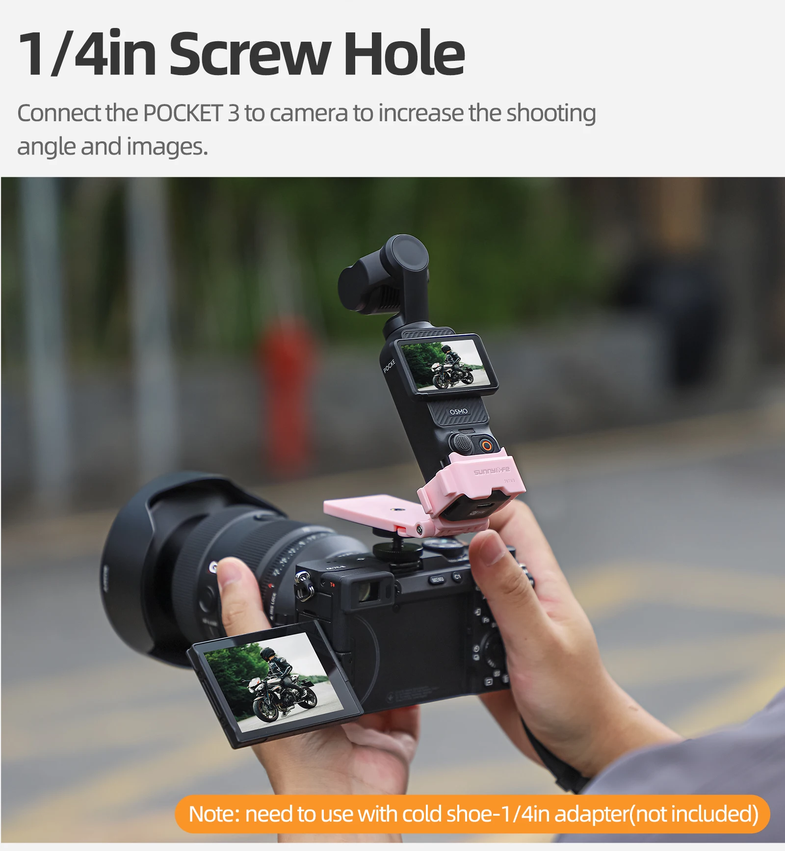 Фото Магнитное крепление Sunnylife для DJI Osmo Pocket 4/3, аксессуары для Pocket 4, настольная подставка с адаптером для холодного крепления №4