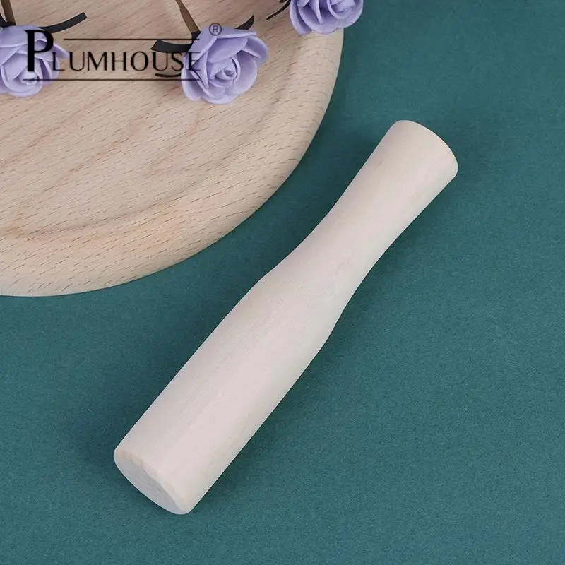 

1PC Garlic Wood Grinding Rod Handheld Seasoning Mills Stick Kitchen Mortar Pestle Tools Set Wooden Garlic Handle Garlic Mortar