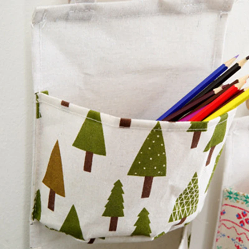 Водонепроницаемая подвесная сумка для хранения с 3 карманами тканевая настенная