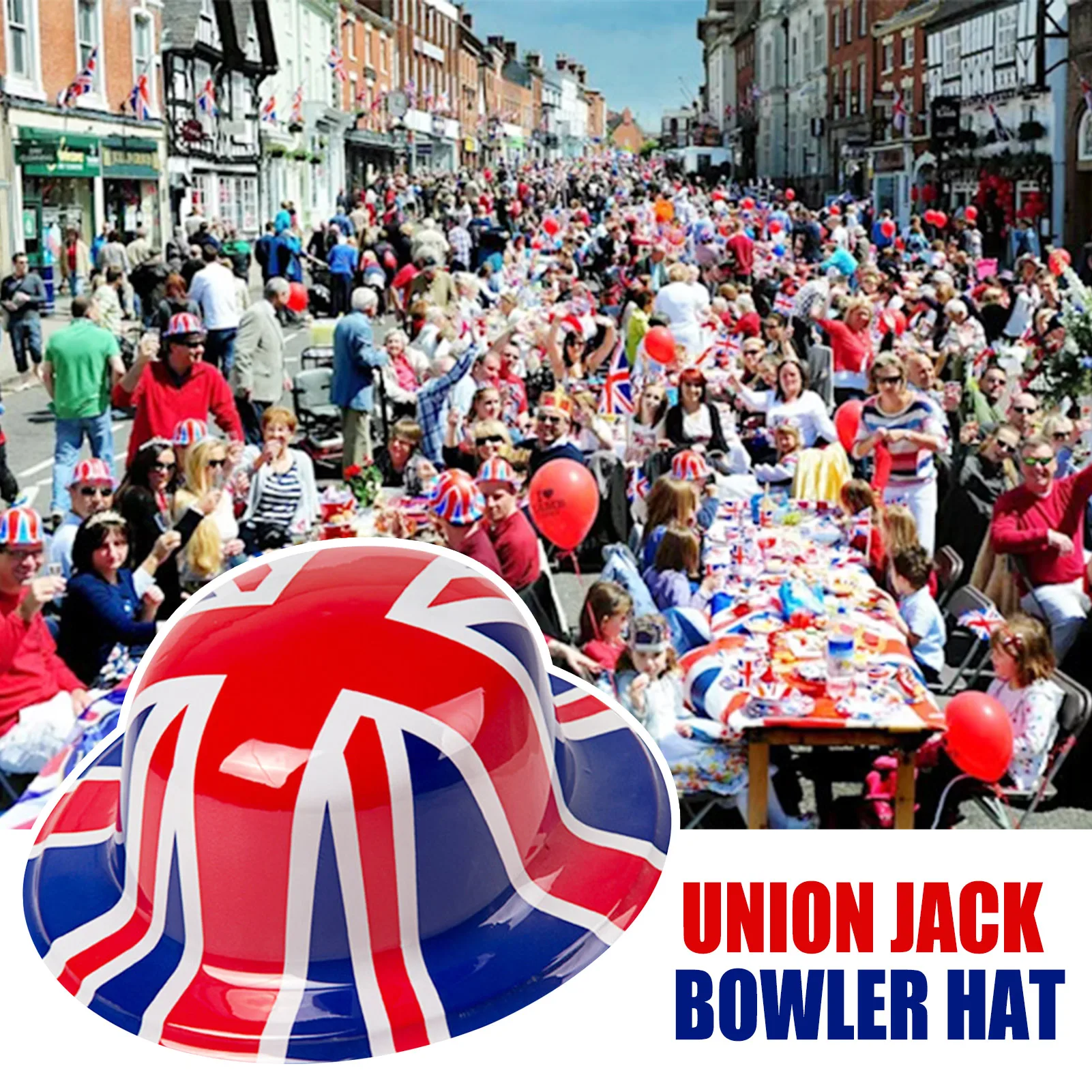 

12Pcs/bag Union Jack Flag Hat British Bucket Hats Party Hat For 2022 Queen's 70th Jubilee Universal Size For Kid Adult