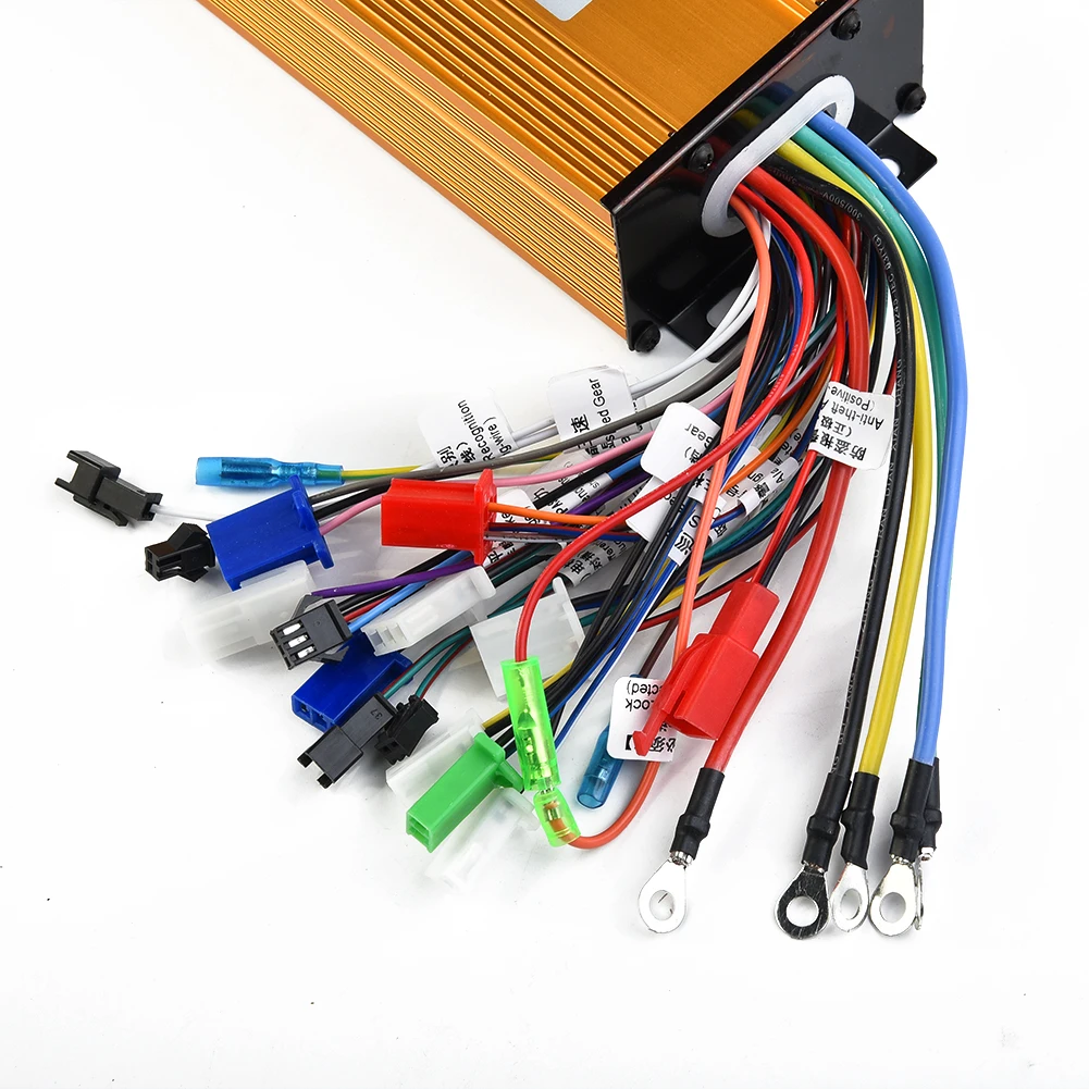 

Sine Wave Brushless Controller 48V/60V/64V/72V 1200W 35A 15mos For E-Bike Electric Scooter Metal Bicycle Accesseries Parts