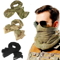 tactical scarf camouflage mesh neck scarf military net keffiyeh sniper face scarf veil shemagh head wrap for hunting camping