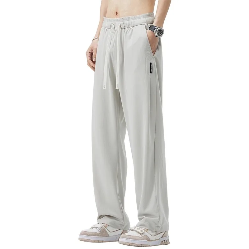 Брюки мужские из вискозы тонкие повседневные свободные спортивные штаны