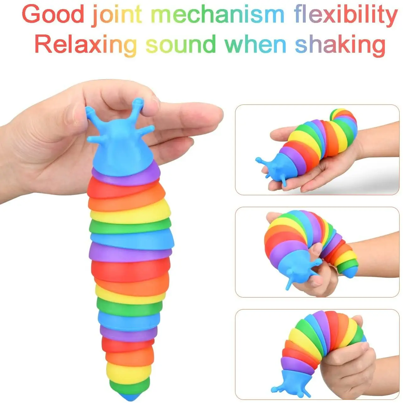 

FidgerSlug 3D Articulated Flexible Slug Fidget Toy Anti-Anxiety Sensory Toys for Children Aldult 2022 stress reliever