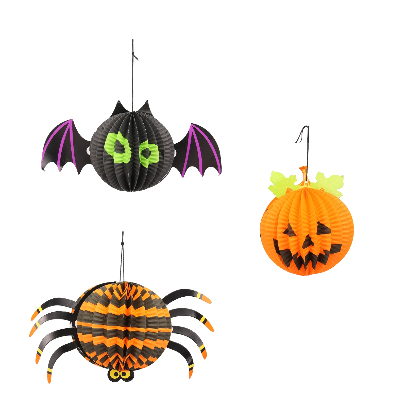 

3PCS Three-Dimensional Spooky Funny Paper Creative Pumpkin Lantern for Bars Party Decoration
