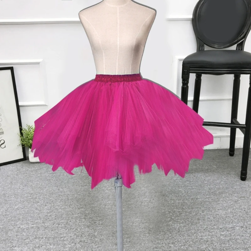 

Muti Color Tutus Skirt for Woman Elastic Ballet Dancewear Tutus Mini Skirt Sweet Style Tulle Skirt for Mother Daughter P8DB