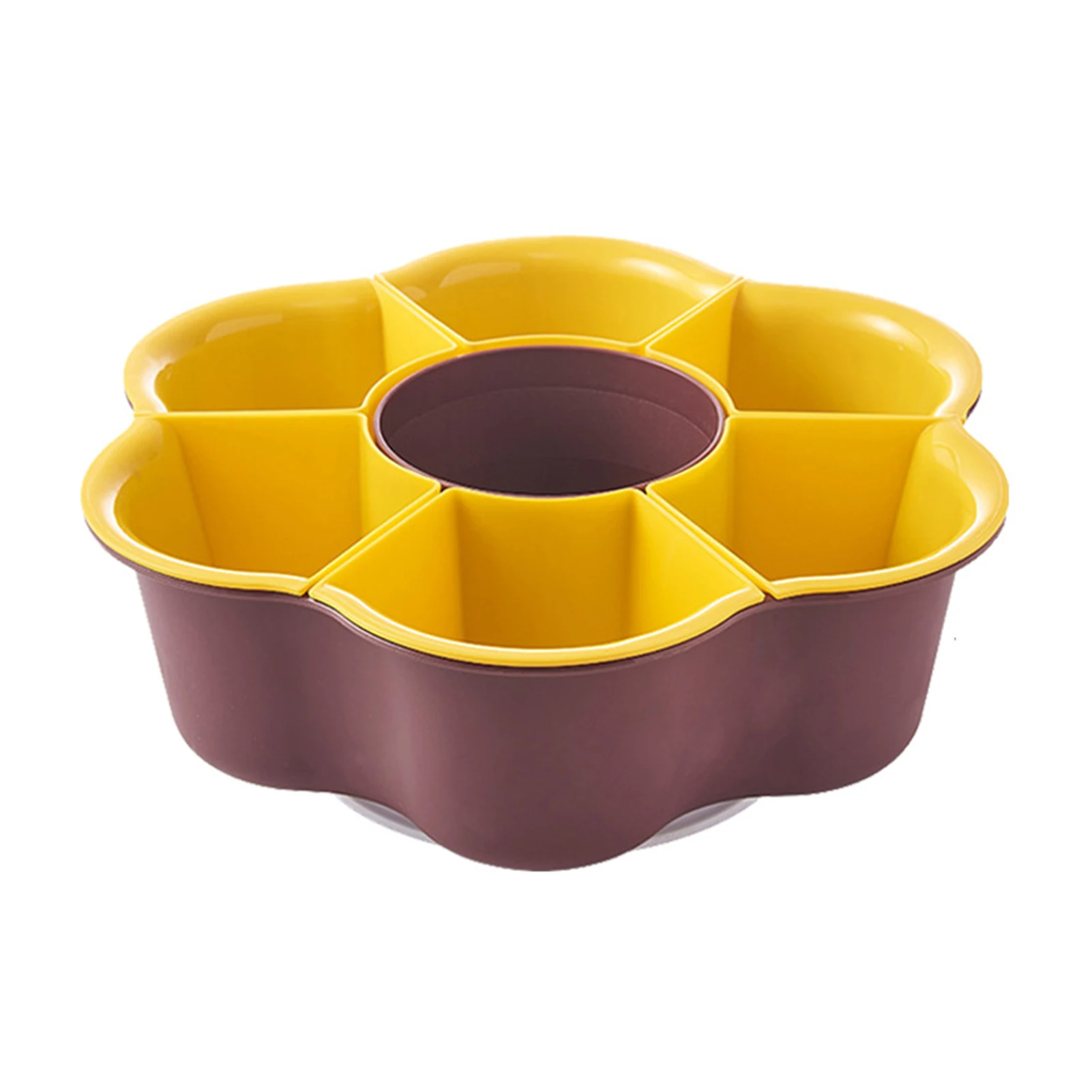 

Multi Compartments Drain Platter Snack Storage Box Fruit Vegetable Wedding Serving Tray Space Saving Home Flower Shape Washing