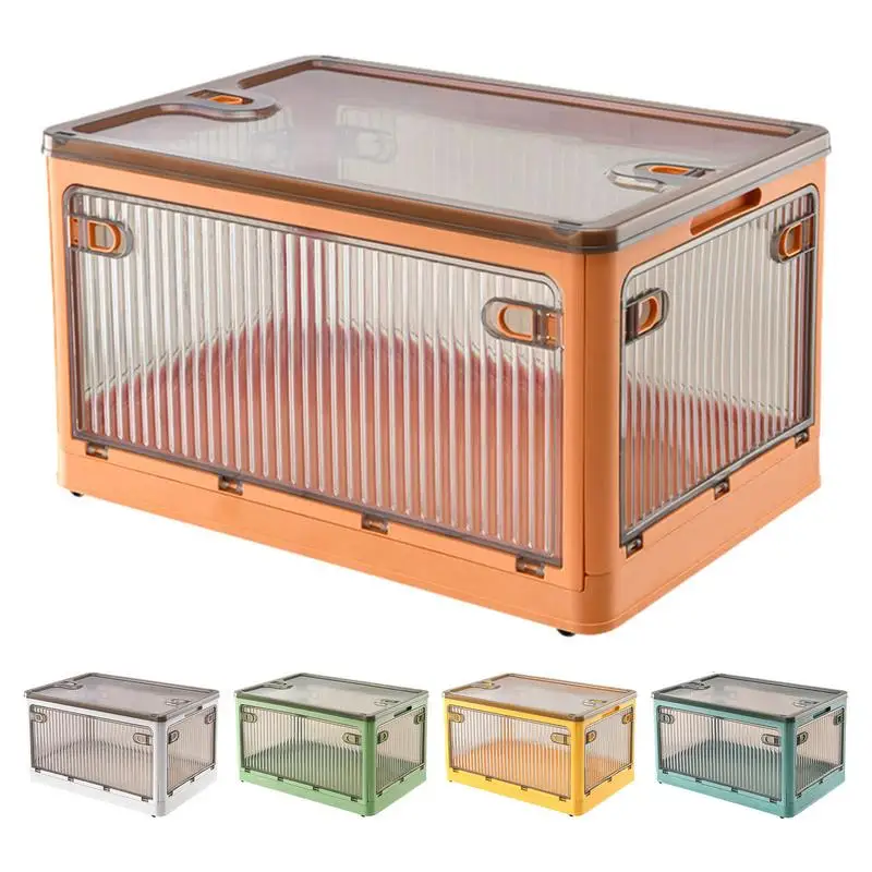

Large Storage Box Transparent Storage Containers Foldable Large Organizing Boxes Shoes Sundries Folding Organizer for shoes toys