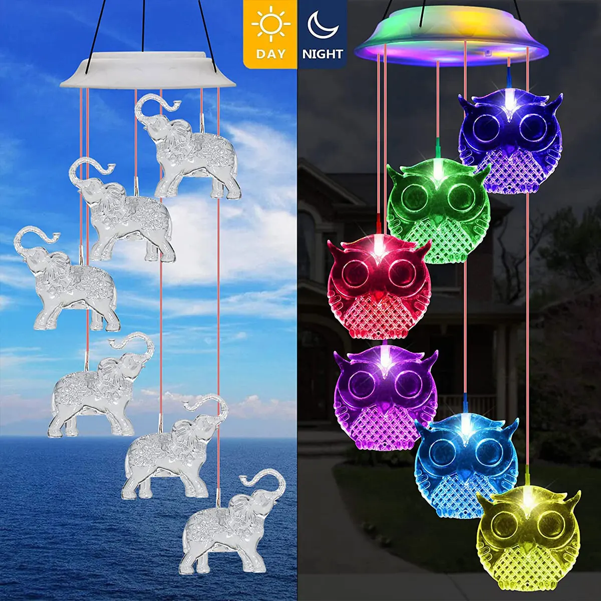 

NewSolar Wind Chimes Light Color Changing LED Solar Wind Bell Lamp IP67 Waterproof Decorative Wind Bell Hanging Lamp with 600mAh