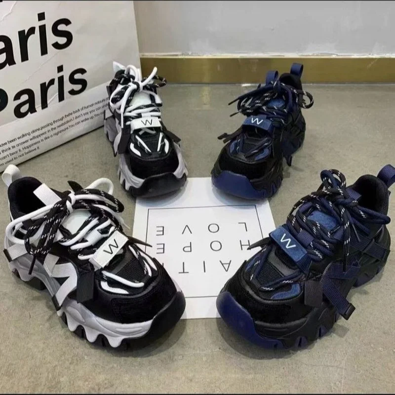 

Женская Повседневная Спортивная обувь на толстой подошве, модель 2022 года, осенняя индивидуальная универсальная обувь на толстой подошве, у...