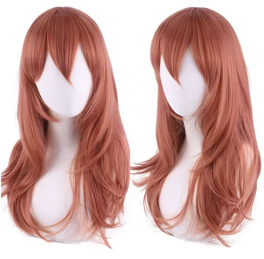 Парик Ангела Дьявола Аниме Косплей Бензопила Человек Длинные Темно-Оранжевые