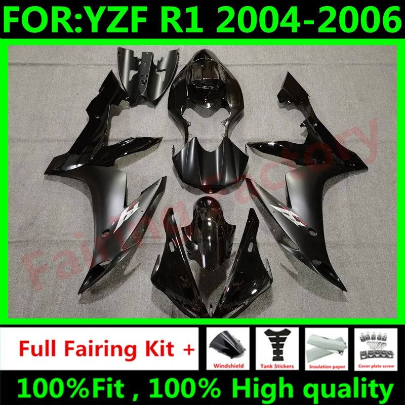 

NEW ABS Motorcycle Injection full Fairing Kit fit For YZF R1 2004 2005 2006 YFZ-R1 04 05 06 Bodywork Fairings kits set black