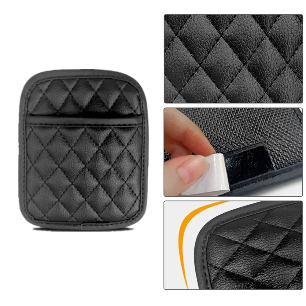 

Accessories Key Seat Back Phone Pocket Organizer Holder Black Brand New High Quality PU Leather Storage 13*16CM