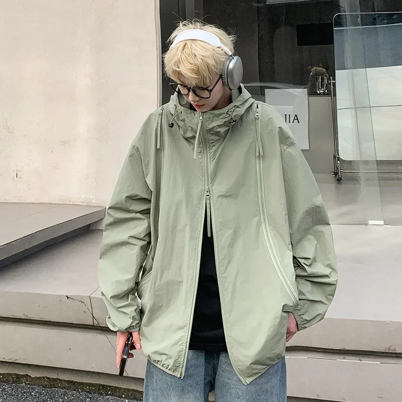 Тонкая мужская куртка с защитой от УФ-лучей, демисезонная одежда для ...