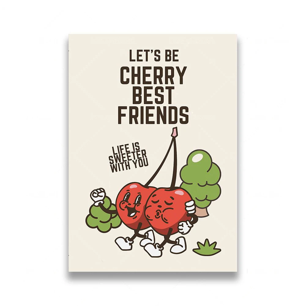 Funny Retro Kitchen Print Sausage Egg Toast Espresso Bread Donut Coffee Poster Wall Art Canvas Painting Diner Room Decor Picture