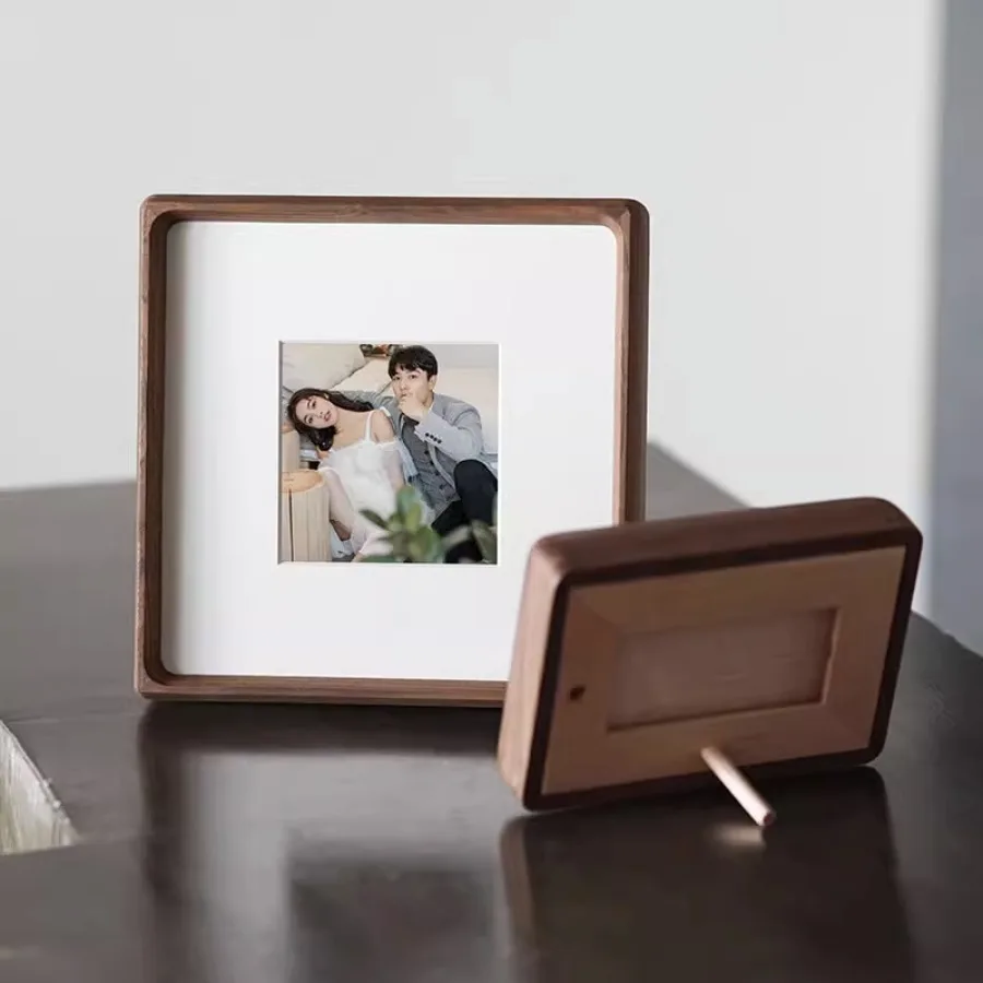 

Wooden Photo Frame Decoration Square Family Personalized Photo Frame Table Holder Stand Kpop Elegant Aesthetic Cadre Home Decor